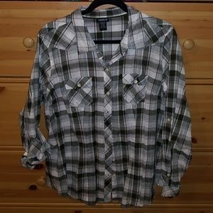 Torrid size 1 plaid button down